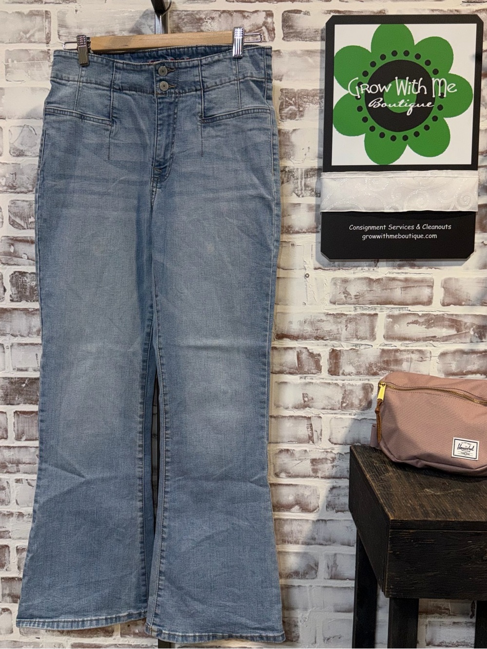 Lucky Brand Light Blue High-Rise Wide-Leg Jeans